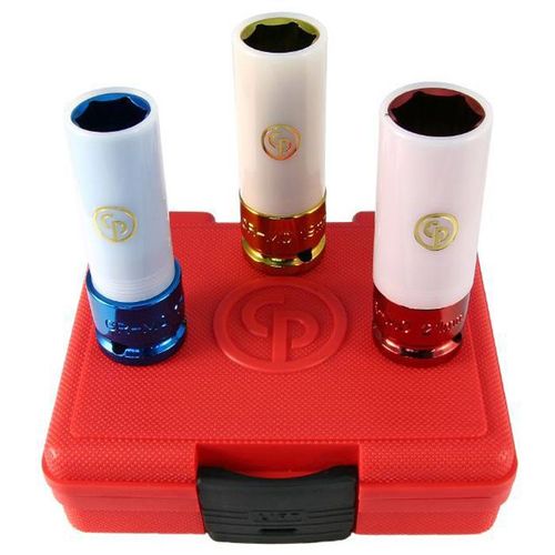 Jogo De Soquete Impacto Longo Encaixe 1/2 - 17/19/21mm Com Protecao Nylon - SS413Wp - Chicago