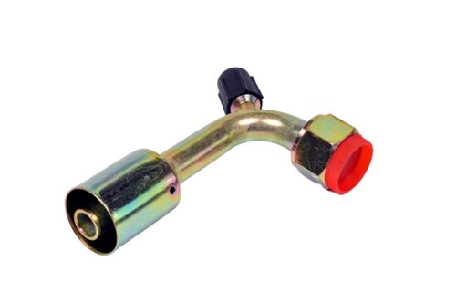 Conexao 90o Femea Aluminio 10mm O'ring Valvula De Servico R12 Com Clip