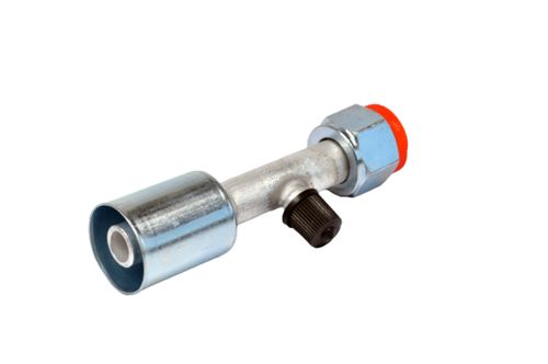 Conexao 90o Macho Giratoria Aluminio 08mm O'ring Com Clip