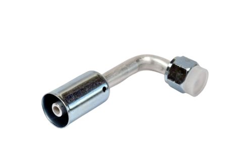 Conexao 90o Femea Aco 10mm O'ring Valvula De Servico R134a Com Clip