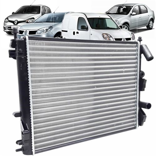 Radiador Magneti Marelli Renault Clio Kangoo Logan Sandero Symbol 1.0 e 1.6 99 até 2013 Todos com Câmbio Manual