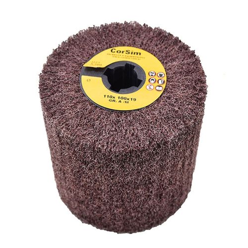 Roda Corsirol Aço e Aço Inox Diâmetro 110X100mm Grão AM Vermelho Médio