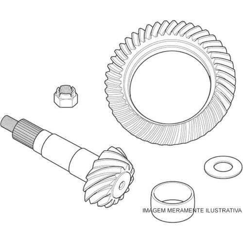 COR/PIN F1000/RANGER 13X46 228561X F1000/RANGER DANA 44/216 ALBARUS   Jogo
