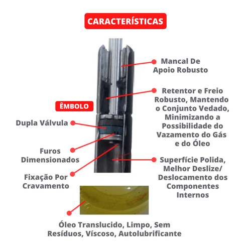 Amortecedor Tampa Traseira Porta Malas Mola Gás Uno Após 10