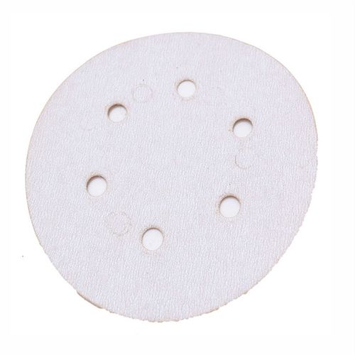 Disco de Lixa com Velcro 6 Furos 6" Polegadas 150mm Grão 240 Cor Branco