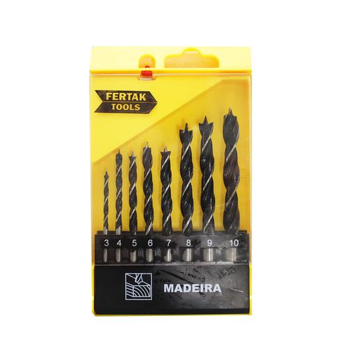 Jogo de Brocas para Madeira com 8 Peças – Macrolub