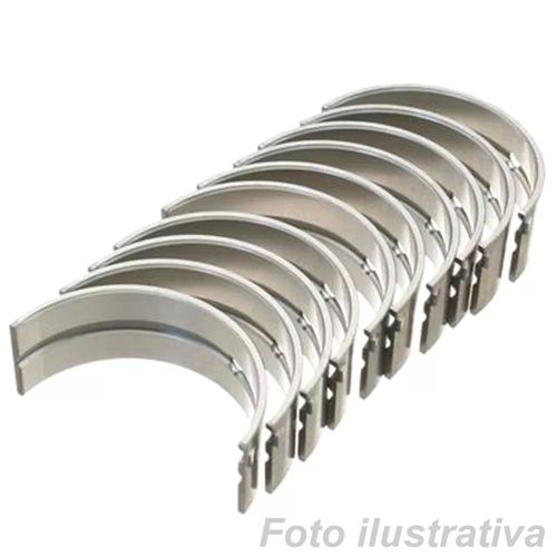 Jogo de Bronzinas de Mancal Medida 1.00mm Palio Siena Strada Uno Elba Premio Oggi Panorama Fiorino Fiat 147 Motores 1.0, 1.3, 1.5 Fiasa