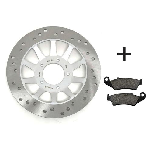 Kit Disco de Freio + Pastilha Dianteiro NXR 125 150 Bros