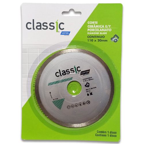 Disco Diamantado Contínuo Classic 110 x 20mm- ( 5 Peças)