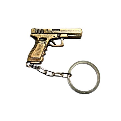 Chaveiro Pistola Glock Ouro Velho