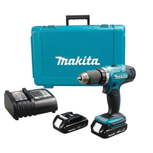 Furadeira Parafusadeira de Impacto 1/2 Pol. à Bateria 18V com 2 Bateria e Maleta - DDF453SYE -Makita