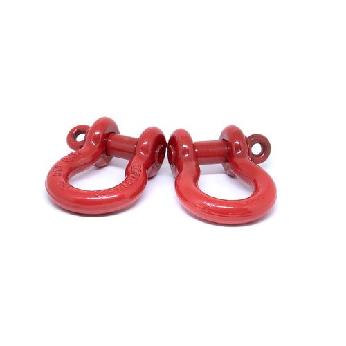 Par de Manilhas Curva Alloy 7/8 Forjada - Vermelha