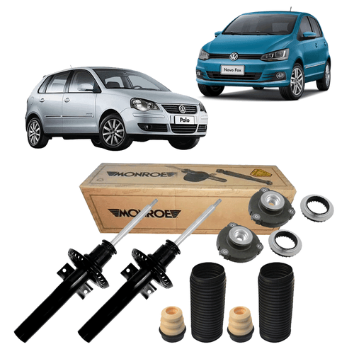 Par Amortecedor Dianteiro Fox 1.0 1.6 2003 A 2021 + Kit + Coxim