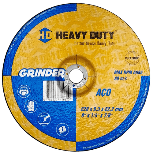 Disco De Desbaste - 9" X 6,3mm - Heavy Duty - Unidade